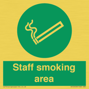 Staff smoking area